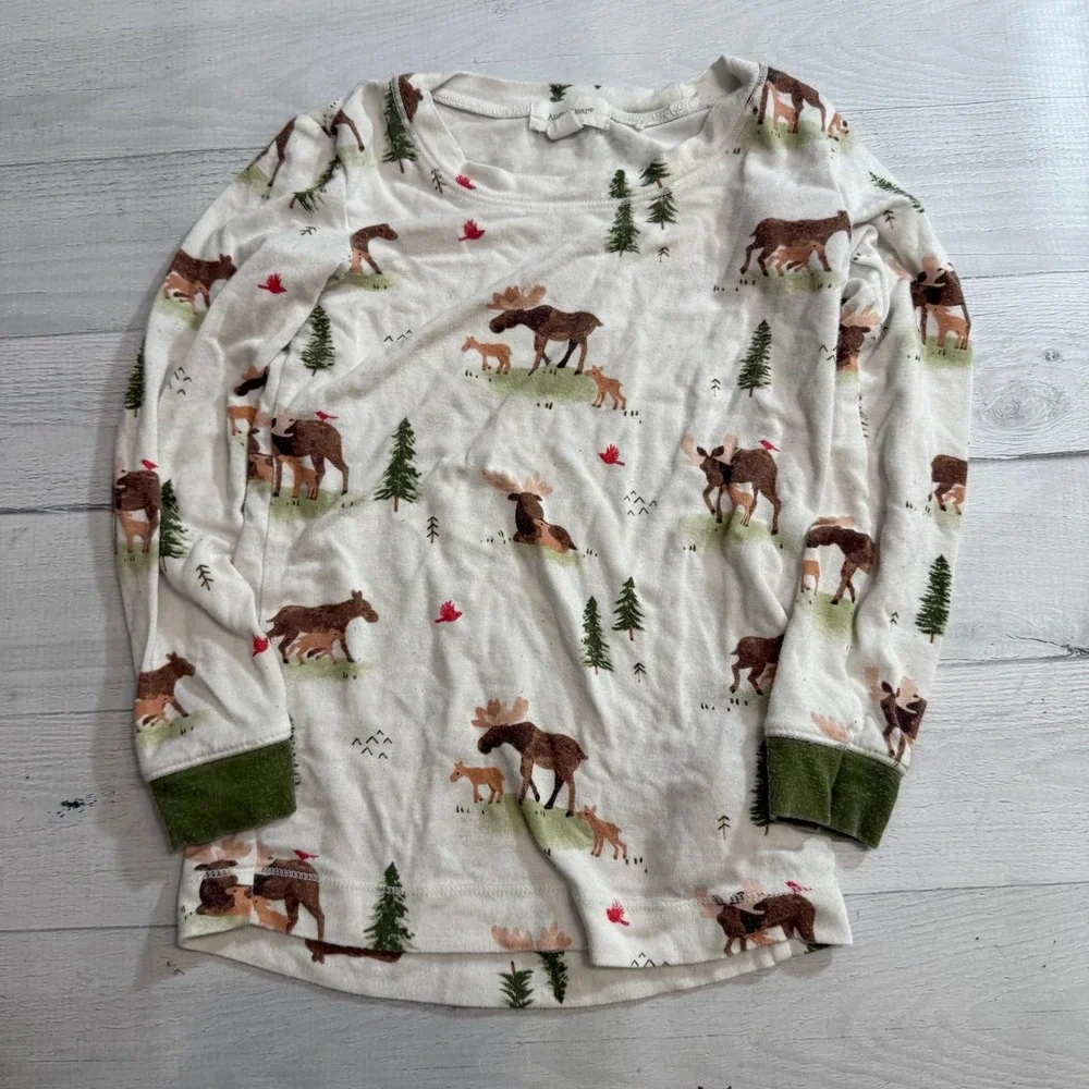 Angel dear‎ moose white lounge wear set pajama set 4T